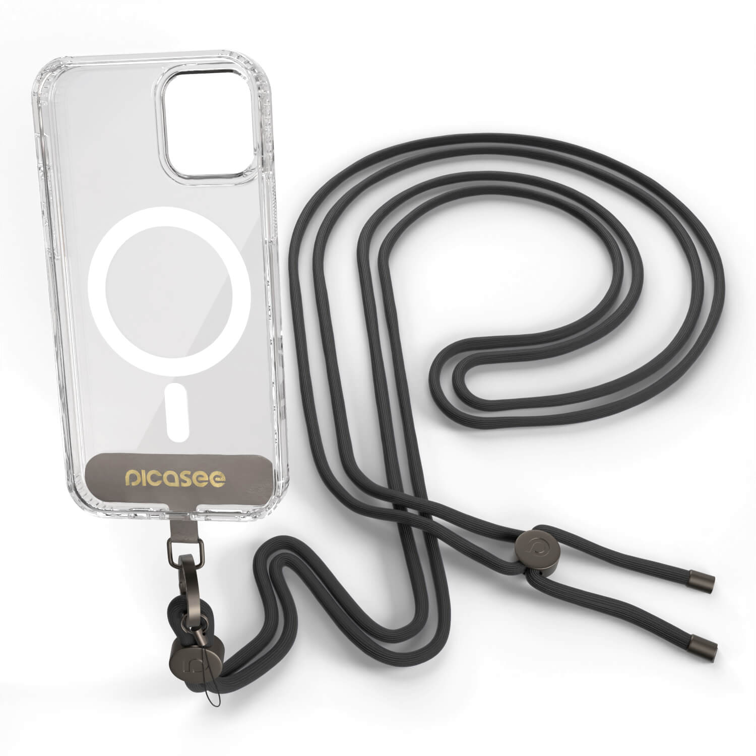 Picasee Cross-body phone strap - Schwarz