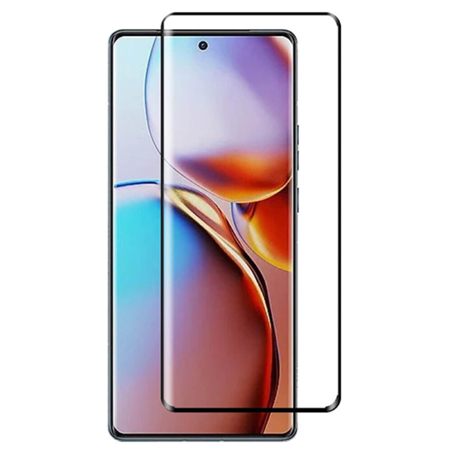 Picasee gehärtetes 3D Schutzglas mit Rahmen für Motorola Moto G35 5G - schwarz