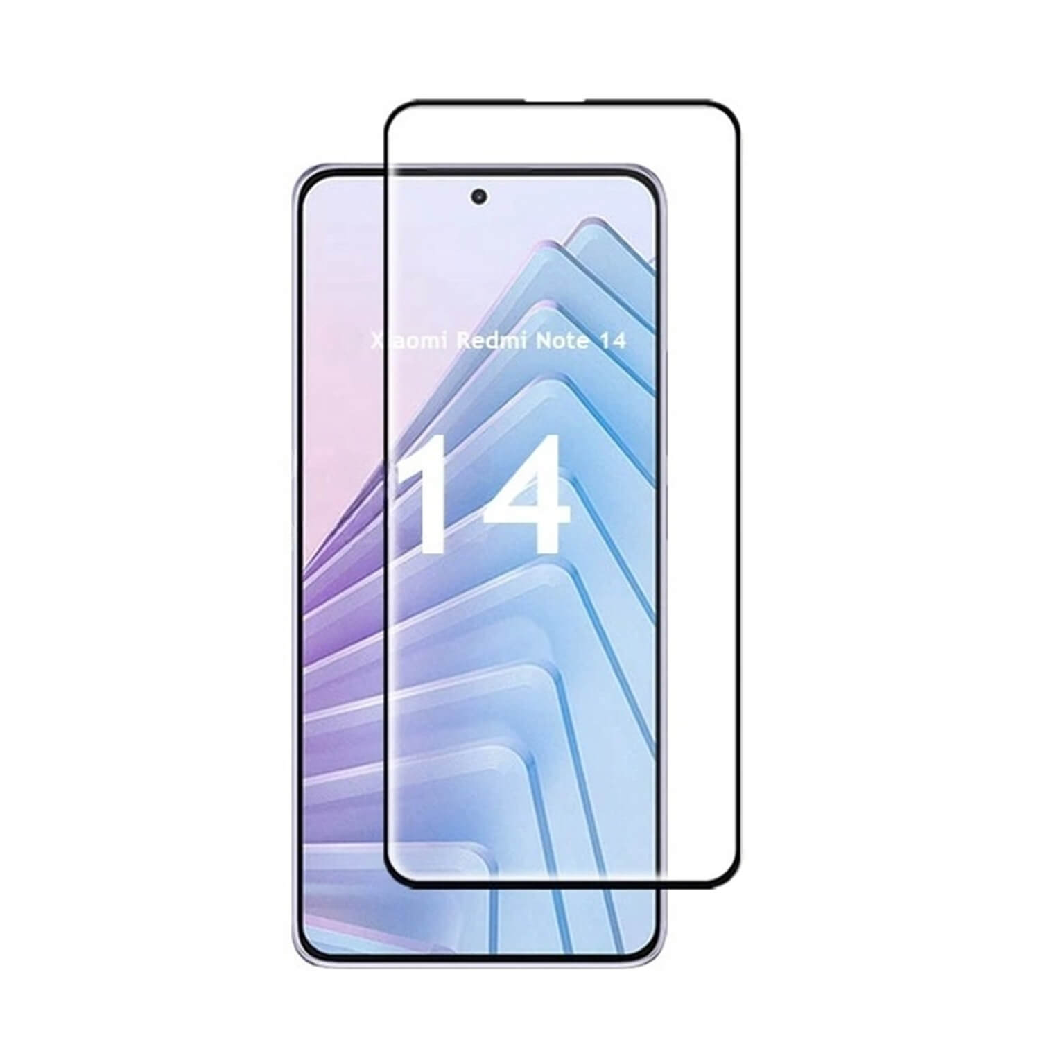 Picasee gehärtetes 3D Schutzglas mit Rahmen für Xiaomi Redmi Note 14 4G - schwarz