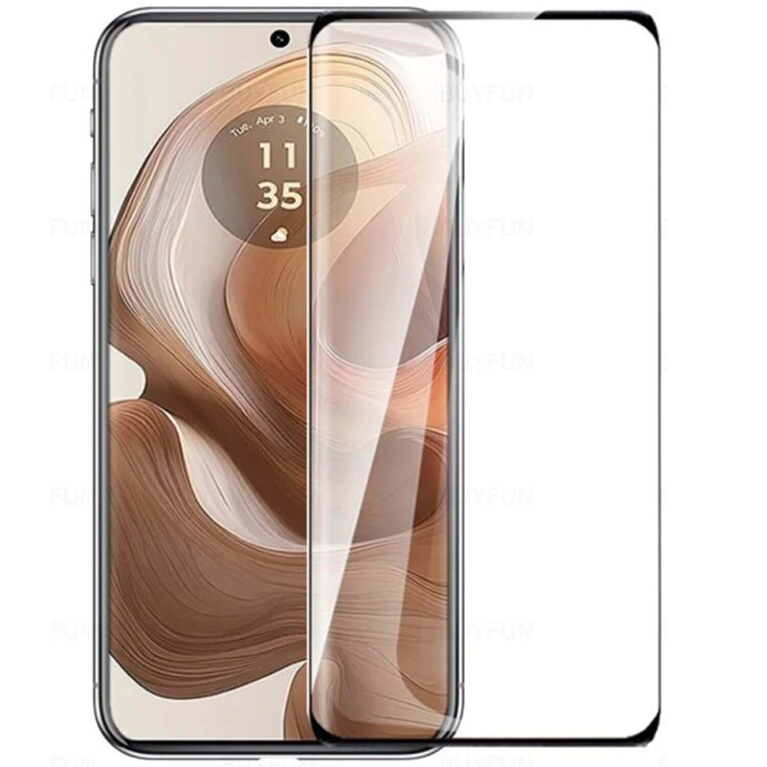 Picasee gehärtetes 3D Schutzglas mit Rahmen für Motorola Edge 60 Fusion - schwarz