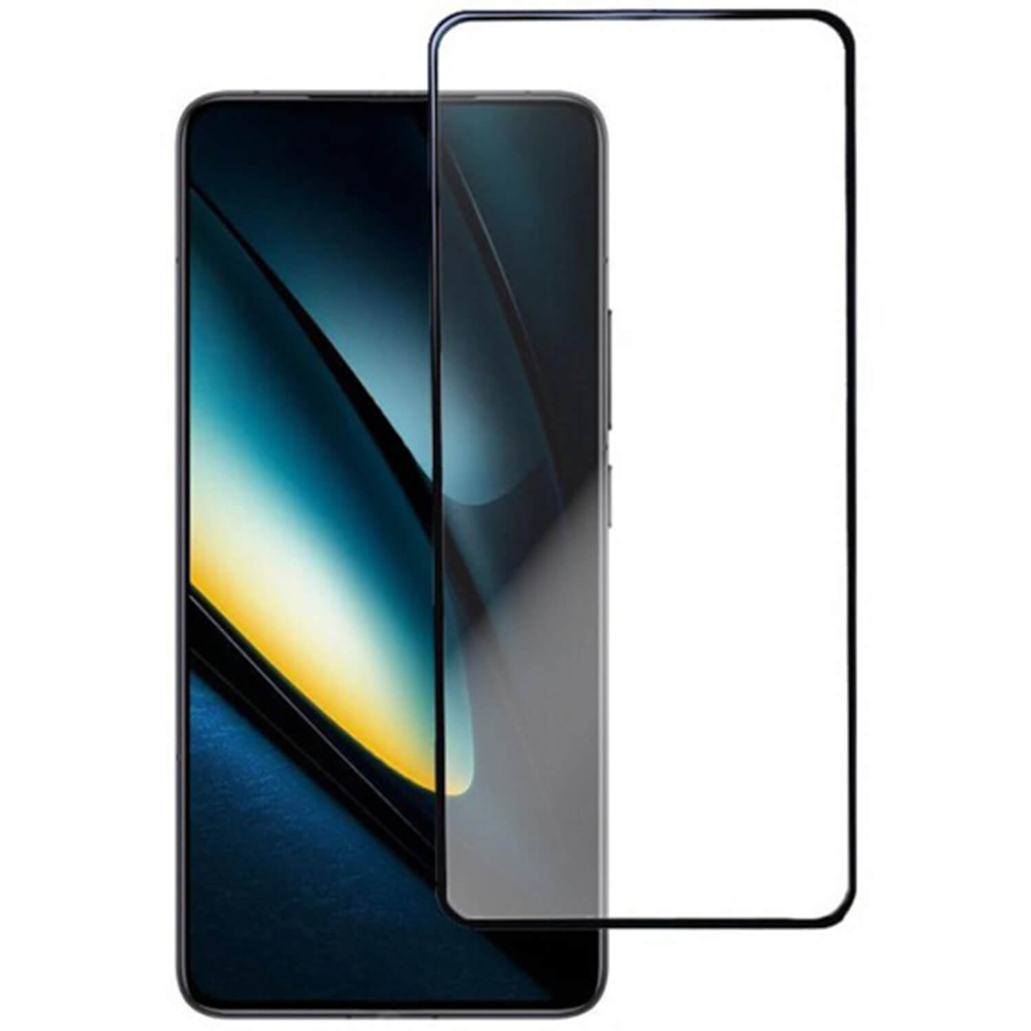 Picasee gehärtetes 3D Schutzglas mit Rahmen für Xiaomi Poco F6 - schwarz