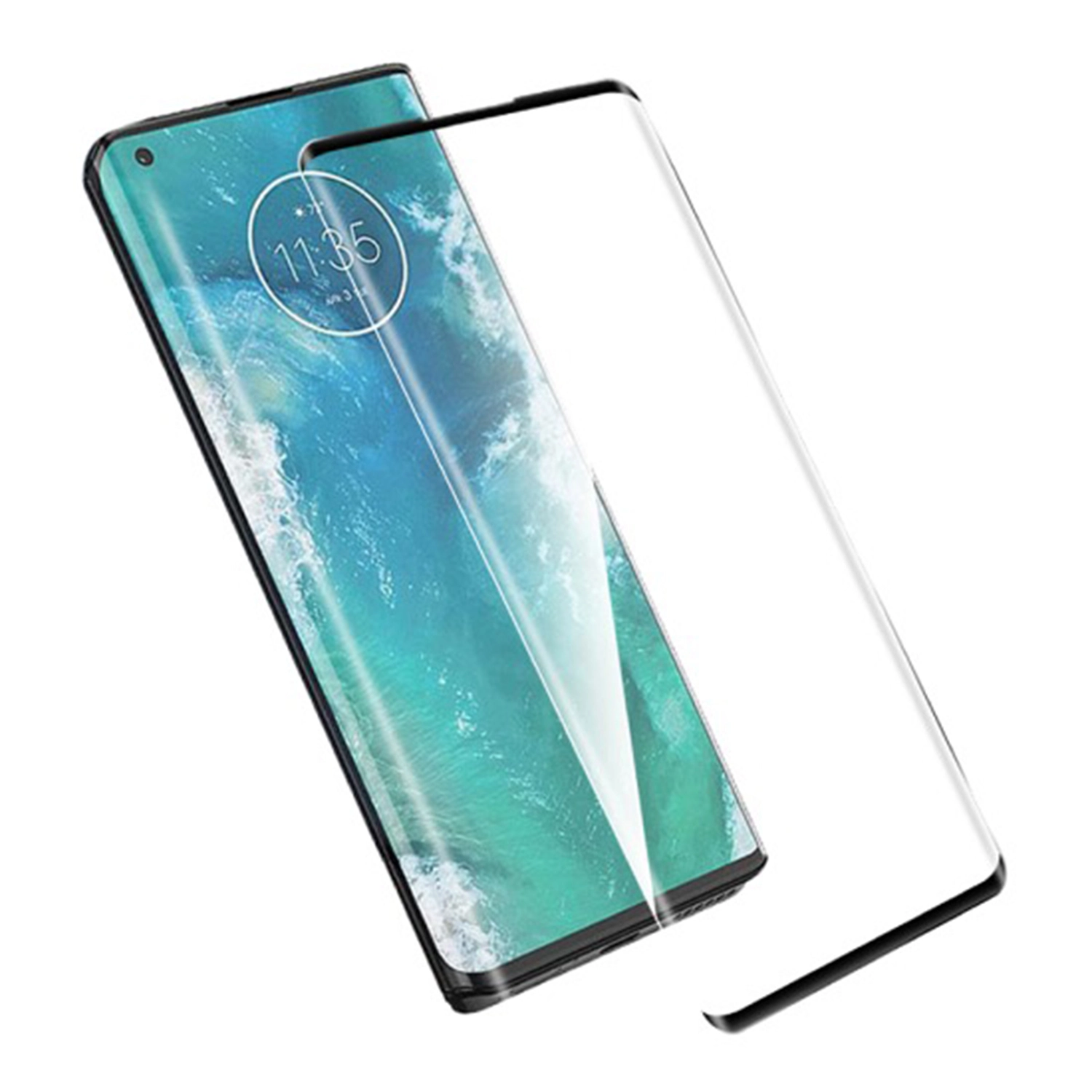 3x Picasee gehärtetes 3D Schutzglas mit Rahmen für Motorola Edge 60 5G - schwarz - 2+1 gratis