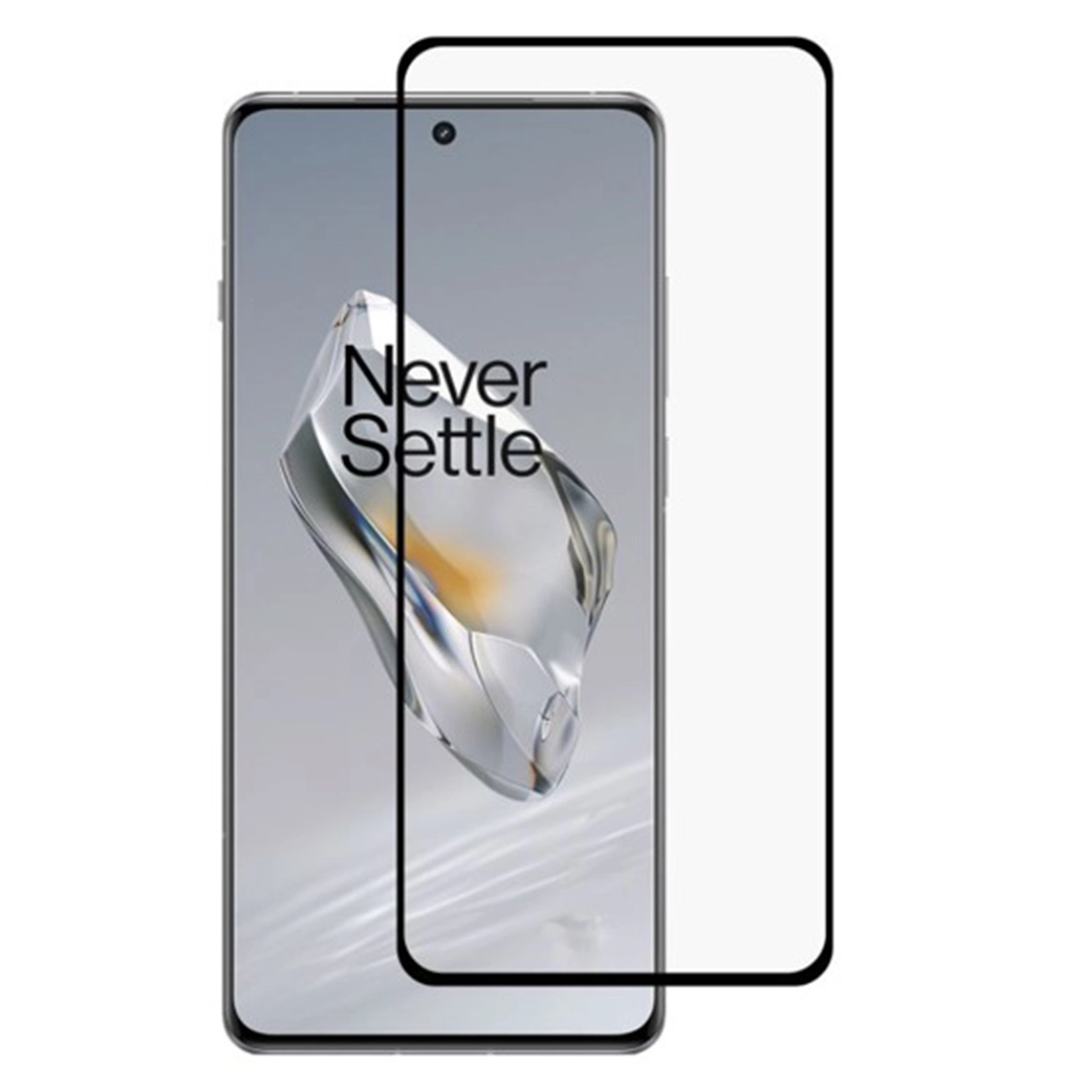 Picasee gehärtetes 3D Schutzglas mit Rahmen für OnePlus 13R 5G - schwarz