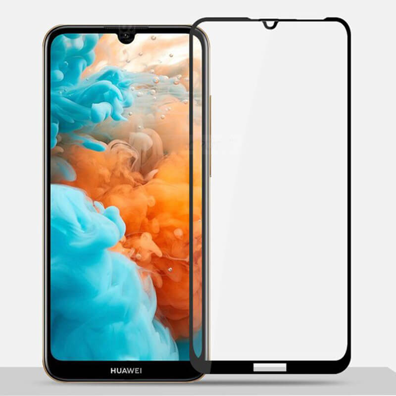 Picasee gehärtetes 3D Schutzglas mit Rahmen für Huawei Y6 2019 - schwarz