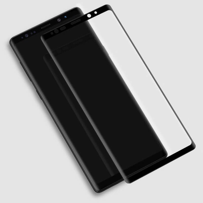 3x Picasee gehärtetes 3D Schutzglas für Samsung Galaxy Note 9 N960F - schwarz - 2+1 gratis