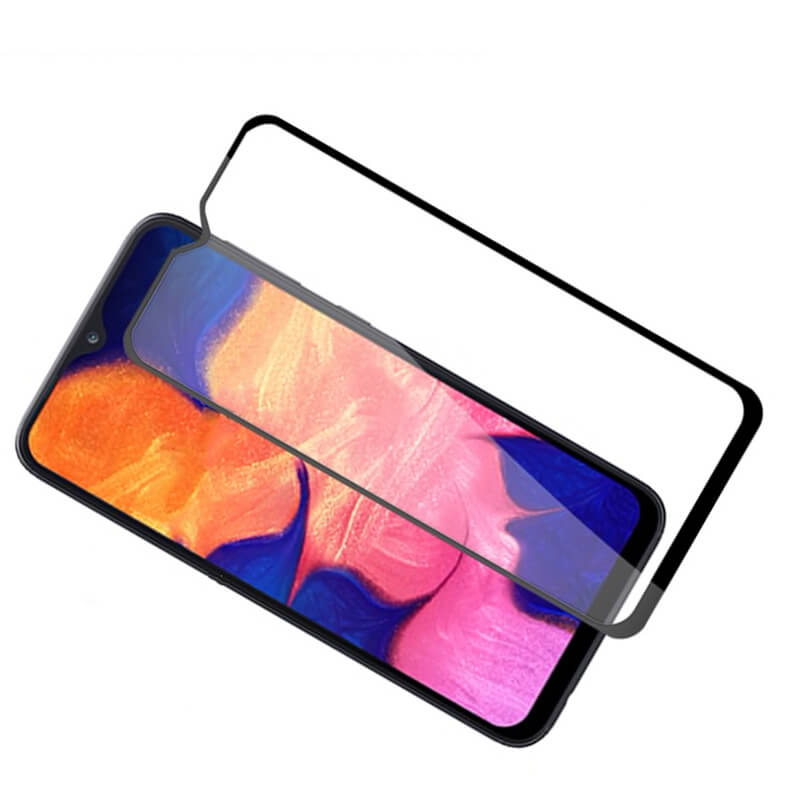 Picasee gehärtetes 3D Schutzglas mit Rahmen für Samsung Galaxy A10 A105F - schwarz