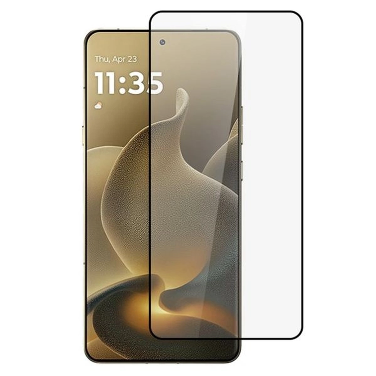 Picasee gehärtetes 3D Schutzglas mit Rahmen für Motorola Signature - schwarz