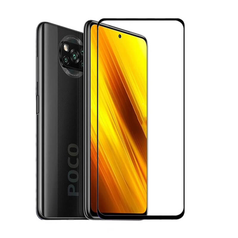 3x Picasee gehärtetes 3D Schutzglas mit Rahmen für Xiaomi Poco X3 - schwarz - 2+1 gratis