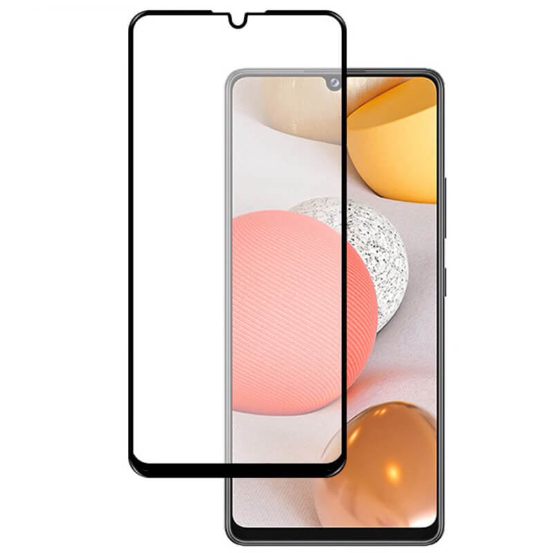 Picasee gehärtetes 3D Schutzglas mit Rahmen für Samsung Galaxy A42 A426B - schwarz
