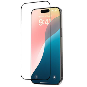 3x gehärtetes 3D Schutzglas mit Rahmen für Apple iPhone 16 Pro - schwarz