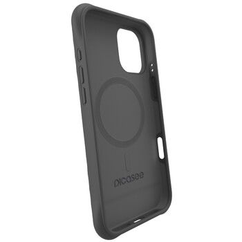 Picasee Apple iPhone 15 Plus Shock-proof case s MagSafe - Personalisierte Gravur - Schwarz
