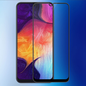 3x gehärtetes 3D Schutzglas mit Rahmen für Samsung Galaxy A70 A705F - schwarz - 2+1 gratis