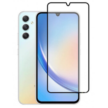 3x gehärtetes 3D Schutzglas mit Rahmen für Samsung Galaxy A56 5G A566B - schwarz