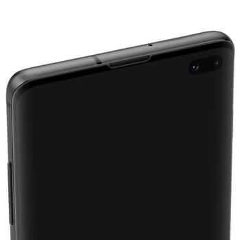 Picasee 3D gehärtetes Schutzglas für Samsung Galaxy S10 Plus G975 - schwarz