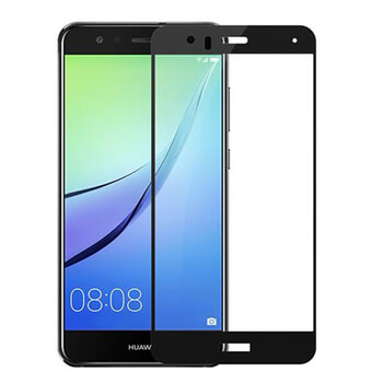 Gehärtetes 3D Schutzglas mit Rahmen für Huawei P10 Lite - schwarz