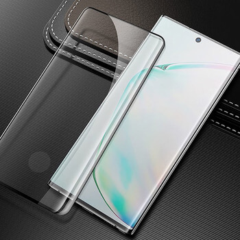 Picasee 3D gehärtetes Schutzglas für Samsung Galaxy Note 10 N970F - schwarz