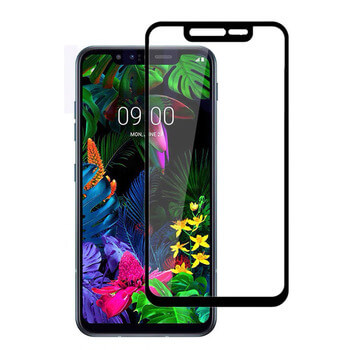 3x Picasee gehärtetes 3D Schutzglas mit Rahmen für LG G8s ThinQ - schwarz - 2+1 gratis