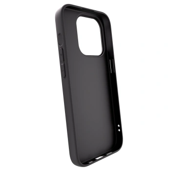 Picasee Apple iPhone 15 Pro Hülle - Schwarzes Silikon - Midnight Leopard