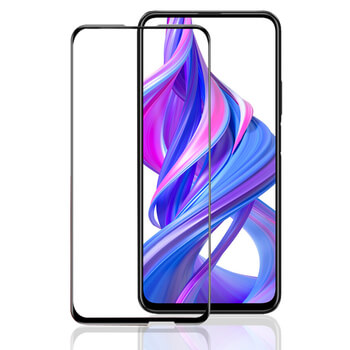 3x gehärtetes 3D Schutzglas mit Rahmen für Honor 9X - schwarz - 2+1 gratis