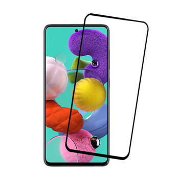 Picasee gehärtetes 3D Schutzglas mit Rahmen für Samsung Galaxy A51 A515F - schwarz