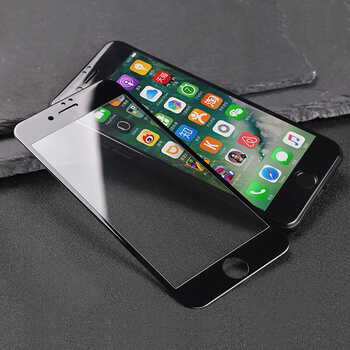 3x gehärtetes 3D Schutzglas mit Rahmen für Apple iPhone 8 Plus - schwarz