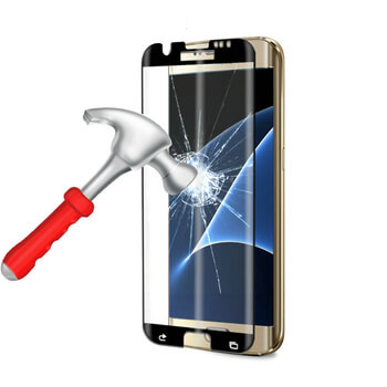 3x Picasee gehärtetes 3D Schutzglas für Samsung Galaxy S7 Edge G935F - schwarz - 2+1 gratis