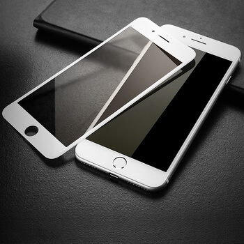 3x gehärtetes 3D Schutzglas mit Rahmen für Apple iPhone 8 Plus - weiß