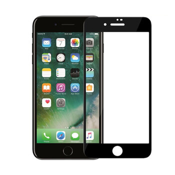 Gehärtetes 3D Schutzglas mit Rahmen für Apple iPhone 7 - schwarz