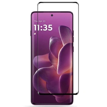 3x gehärtetes 3D Schutzglas mit Rahmen für Motorola Moto G77 - schwarz