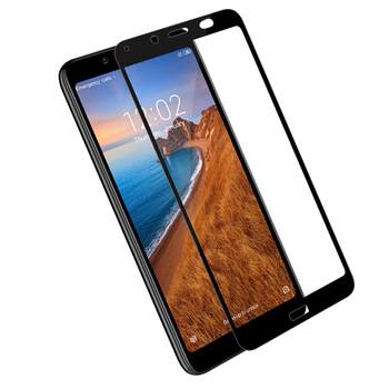 3x Picasee gehärtetes 3D Schutzglas mit Rahmen für Xiaomi Redmi 7A - schwarz - 2+1 gratis