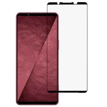 Gehärtetes 3D Schutzglas mit Rahmen für Sony Xperia 1 VIII 5G - schwarz