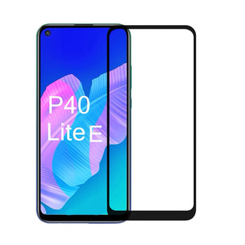 3x Picasee gehärtetes 3D Schutzglas mit Rahmen für Huawei P40 Lite E - schwarz - 2+1 gratis
