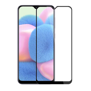 Picasee gehärtetes 3D Schutzglas mit Rahmen für Samsung Galaxy A30s A307F - schwarz