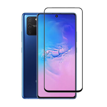 3x gehärtetes 3D Schutzglas mit Rahmen für Samsung Galaxy S10 Lite - schwarz