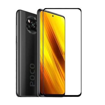 3x Picasee gehärtetes 3D Schutzglas mit Rahmen für Xiaomi Poco X3 - schwarz - 2+1 gratis