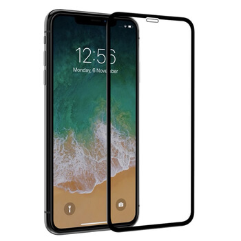 Gehärtetes 3D Schutzglas mit Rahmen für Apple iPhone XR - schwarz