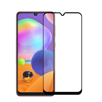 3x Picasee gehärtetes 3D Schutzglas mit Rahmen für Samsung Galaxy A31 A315F - schwarz - 2+1 gratis