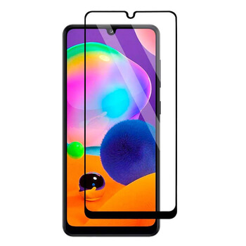 3x Picasee gehärtetes 3D Schutzglas mit Rahmen für Samsung Galaxy A31 A315F - schwarz - 2+1 gratis