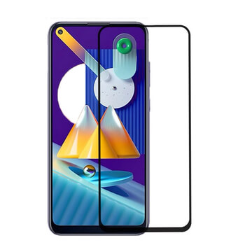 Picasee gehärtetes 3D Schutzglas mit Rahmen für Samsung Galaxy M11 - schwarz