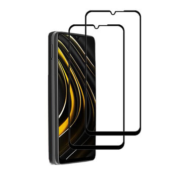 Picasee gehärtetes 3D Schutzglas mit Rahmen für Xiaomi Poco M3 - schwarz