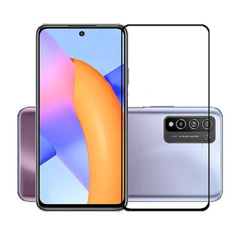 3x Picasee gehärtetes 3D Schutzglas mit Rahmen für Honor 10X Lite - schwarz - 2+1 gratis