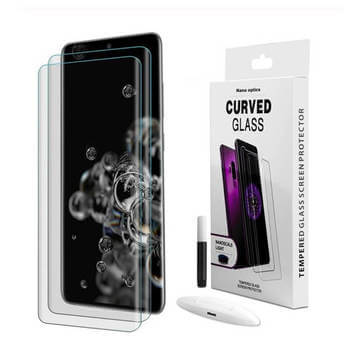 Picasee 3D UV gebogenes Schutzglas für Samsung Galaxy S21 Ultra 5G G998B