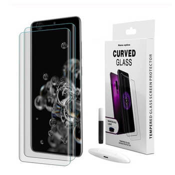 3x Picasee 3D UV gebogenes Schutzglas für Samsung Galaxy S10 G973 - 2+1 gratis