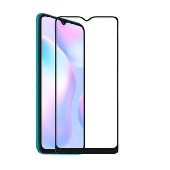 3x Picasee gehärtetes 3D Schutzglas mit Rahmen für Xiaomi Redmi 9AT - schwarz - 2+1 gratis