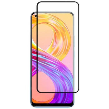 3x gehärtetes 3D Schutzglas mit Rahmen für Realme 8 4G - schwarz - 2+1 gratis