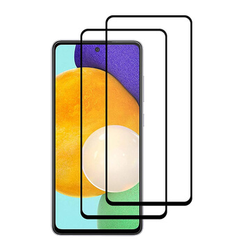3x Picasee gehärtetes 3D Schutzglas mit Rahmen für Samsung Galaxy A52s 5G A528B - schwarz - 2+1 gratis