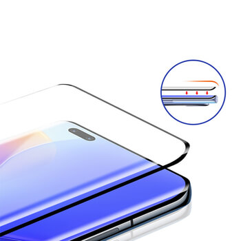 3x Picasee gehärtetes 3D Schutzglas für Huawei Nova 9 - schwarz - 2+1 gratis