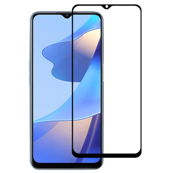 Picasee gehärtetes 3D Schutzglas mit Rahmen für OPPO A16 - schwarz