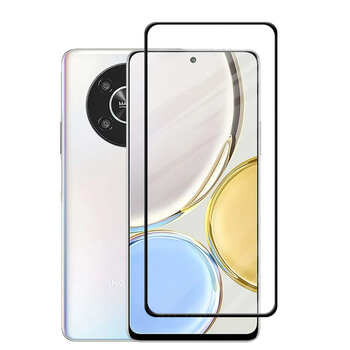 3x gehärtetes 3D Schutzglas mit Rahmen für Honor Magic4 Lite 5G - schwarz - 2+1 gratis