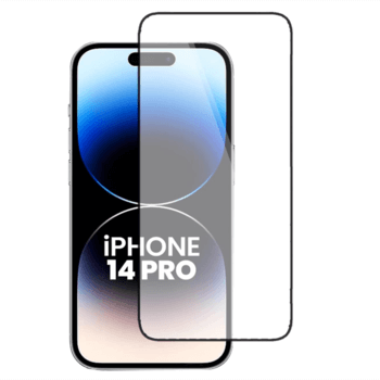 Picasee gehärtetes 3D Schutzglas mit Rahmen für Apple iPhone 14 Pro - schwarz